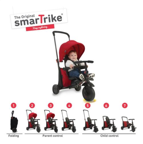 Tricycle 6 en 1 rouge et noir