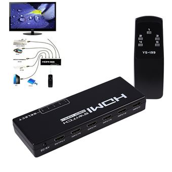 Switch HDMI à 5 ports avec télécommande