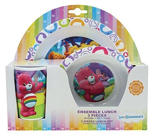 Fun house 005360 bisounours ensemble de repas pour enfants polypropylène multicolore 26,5 x 7 x 25 cm 3 pièces