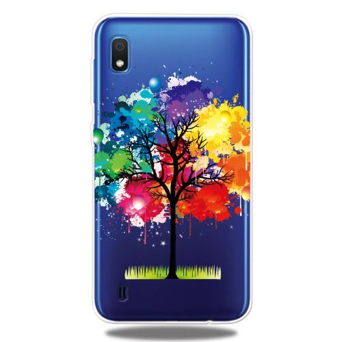 Coque en TPU impression de motifs extrêmement claire arbre coloré pour votre Samsung Galaxy A10