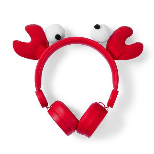 Inconnu noname Casque Filaire animaticks - Chrissy Crab avec Oreilles magnétiques Amovibles (Rouge) Noir