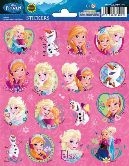 Disney feuille d'autocollants Congelé 16 pièces