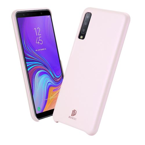 Coque en TPU + PU rose pour votre Samsung Galaxy A7 (2018)