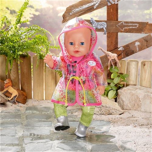 BABY Born Ensemble de pluie Arc-en-ciel luxueux et branché pour poupée de 43 cm