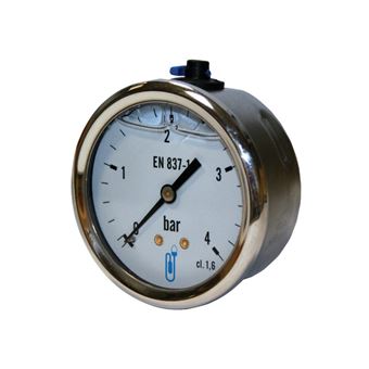 Raccord plomberie Distrilabo Manomètre bain d'huile boitier inox rv
