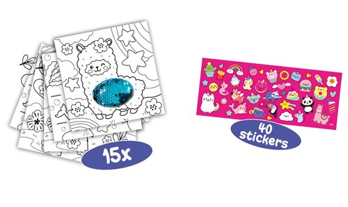 SES Creative coloriage livre magique paillettes filles rose