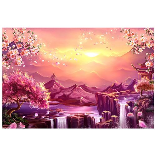 Puzzle 1000 pièces Fleur de cerisier rose Matériel papier 2 mm
