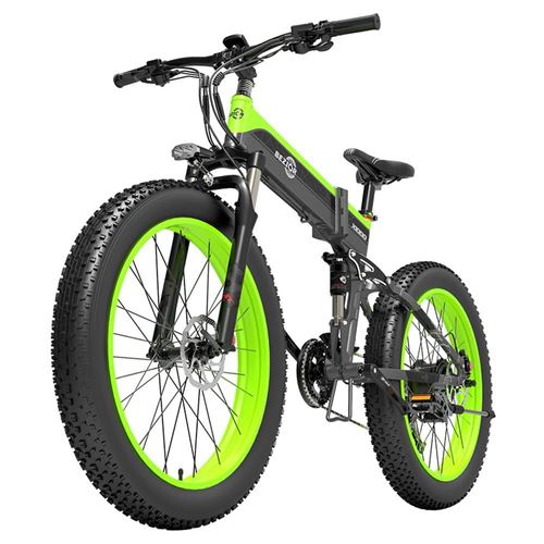 Vélo électrique BEZIOR X1000 Vert noir- 40km/h, 48V 3A, 12.8AH, 1000W