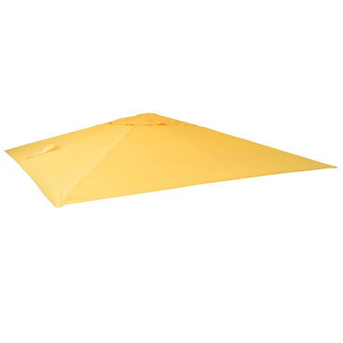 Toile de rechange pour parasol déporté MENDLER HWC, 3 x 4 m jaune