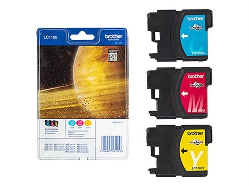 Brother lc-1100 cartouche d'encre d'origine cyan/magenta/jaune