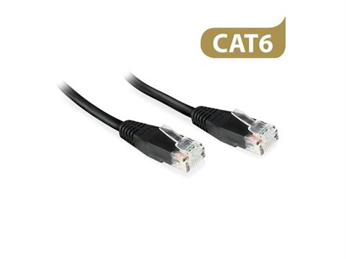 EWENT - CÂBLE RÉSEAU U/UTP - CUIVRE - 15 m - NOIR