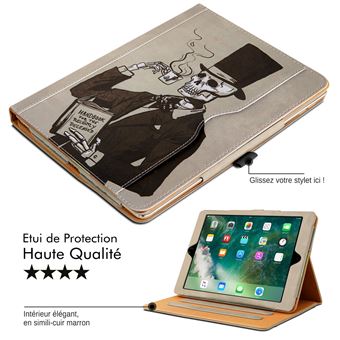 Housse IPad Air 10.5" / Pro 10.5" (2019) Simili Cuir - Protection Avec Modes Visionnage/clavier, Noire