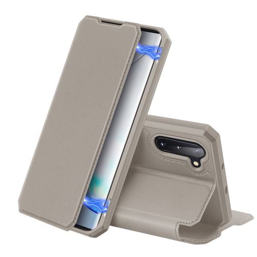 Coque en TPU flip magnétique avec porte-carte or pour votre Samsung Galaxy Note 10 5G/Note 10