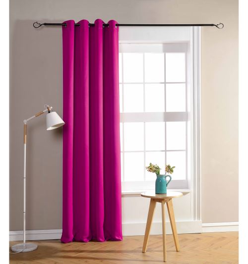 Rideaux occultant fushia 140 x 260 cm