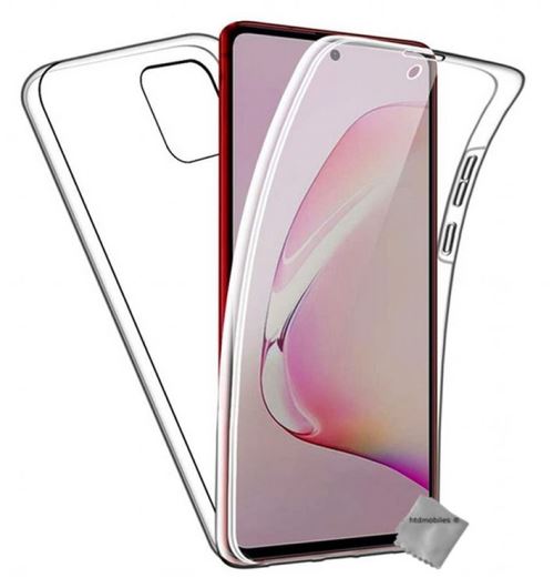 Coque silicone gel fine 360 integrale (avant et arriere) pour Samsung Galaxy Note 10 Lite avec film ecran - TRANSPARENT