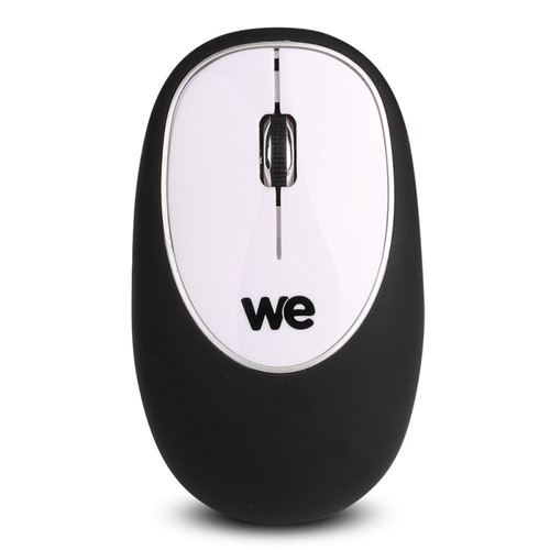 Souris sans fil silicone We Noire Silicone anti stress 1000 DPI Dongle USB Plug and Play