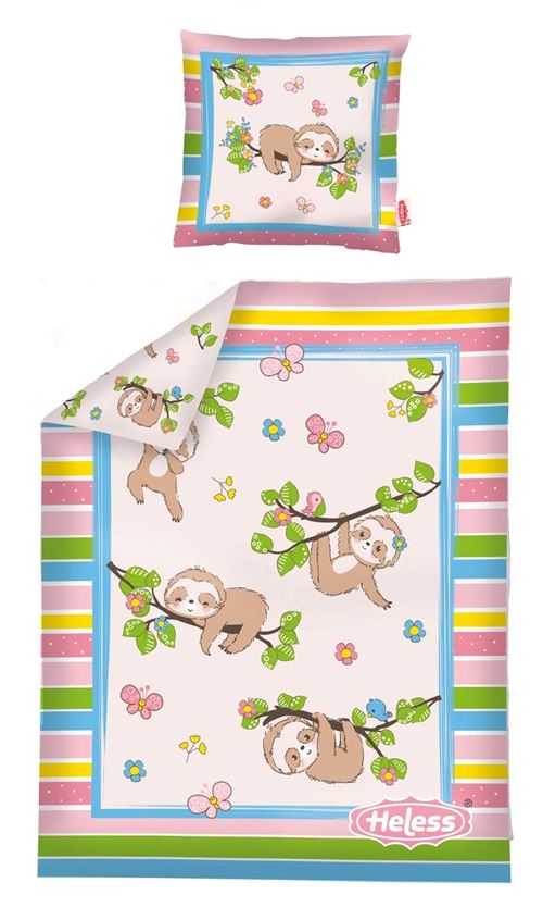 Heless couverture Fluffy Slothpour poupées 35 x 45 cm avec oreiller
