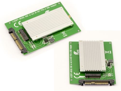Adaptateur M2 PCIe M Key vers U2 (68Pin SFF-8639) Avec Radiateur