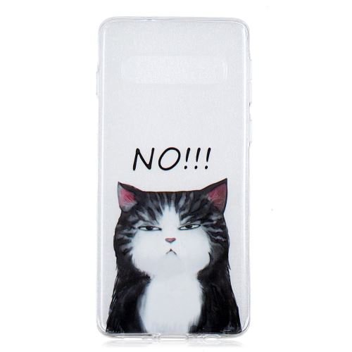 Coque en TPU impression de motifs chat en colère pour votre Samsung Galaxy S10