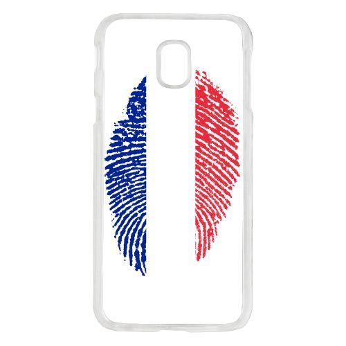 Coque empreinte digitale drapeau france compatible galaxy j7 2017 transparent