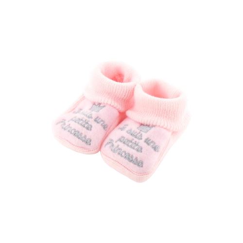 Chaussons pour bébé 0 à 3 Mois rose - Je suis une petite princesse