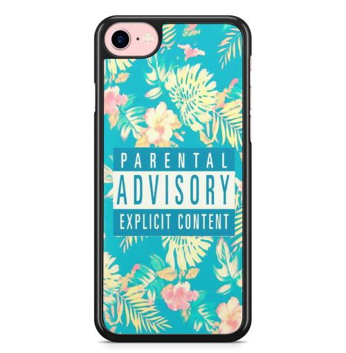 Coque Fifrelin pour iPhone 7 PLUS et iPhone 8 PLUS Parental Advisory Explicit Content Tropical Flowers