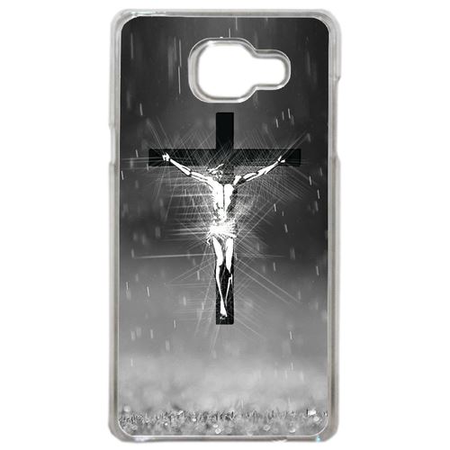 Coque Jésus Croix Noir Et Blanc Compatible Samsung Galaxy A5 2016 Transparent