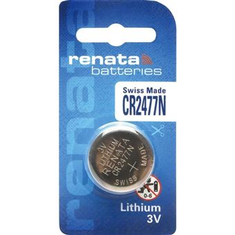 Pile bouton CR2477N lithium 3V 950 mAh Renata - Piles - Achat & prix
