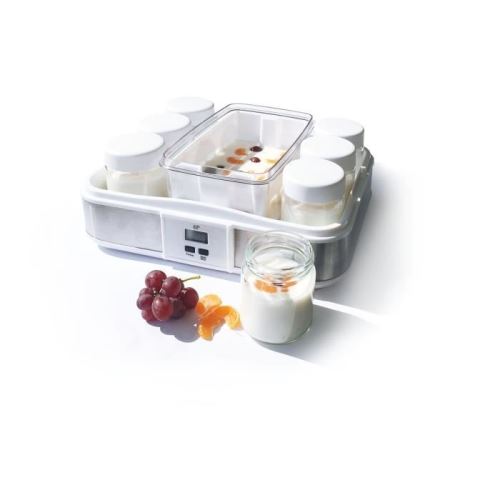 Continental edison xj-11101b0 yaourtiere 12 pots + 2 maxi bac - blanc