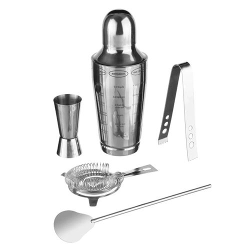 Coffret fabrication de cocktail - 5 pièces - Acier inoxydable