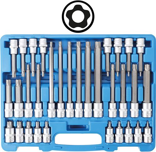 BGS TECHNIC - Jeu de douilles à embouts - Profil Torx Plus - 12,5 mm - 32 pièces - Image 2