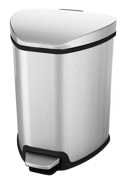 Poubelle grace step bin 5l inox mat, eko