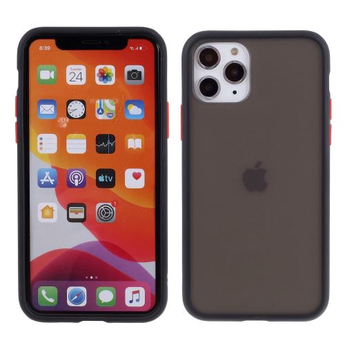 Coque en TPU hybride matte résistant aux chutes de la peau noir pour votre Apple iPhone 11 Pro Max 6.5 pouces