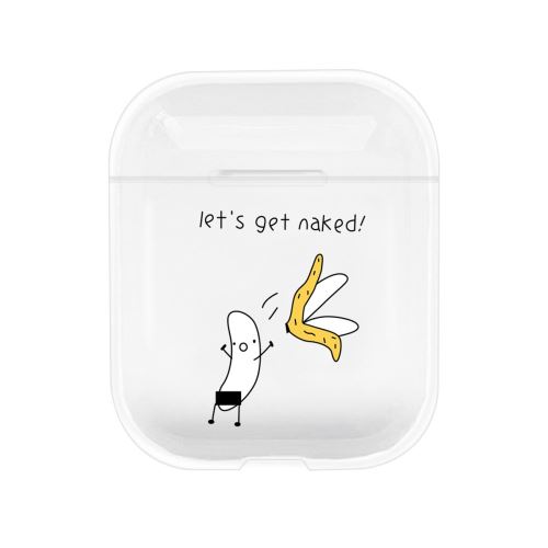 Coque en TPU modèle de dessin animé rigide banane pour votre Apple AirPods (2019)/(2016)