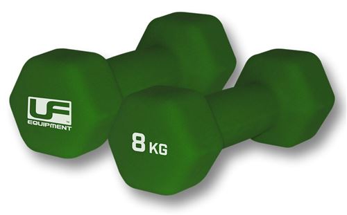 Reydon haltères Urban Fitness Hex 8 kg néoprène vert 2 pièces