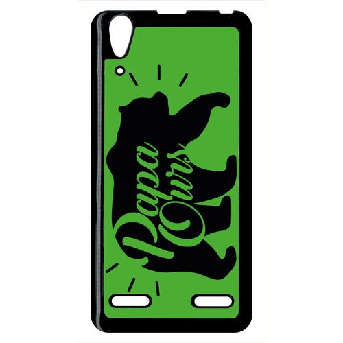 Coque Lenovo A6000 Papa Ours Fond Vert