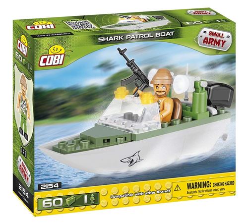 Petite armée - le bateau de patrouille - 60 pièces, 1 figurine - Cobi