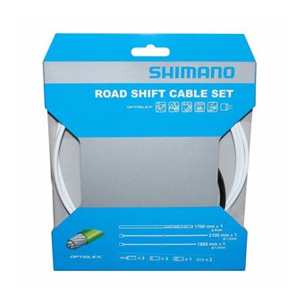 Transmission derailleur shimano blanc-cable optislik (kit transmission 2cables-2 gaines) - 1