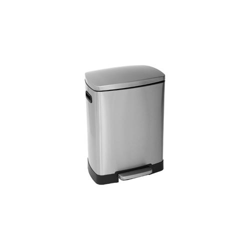 Poubelle en Métal Inox 50L Argent
