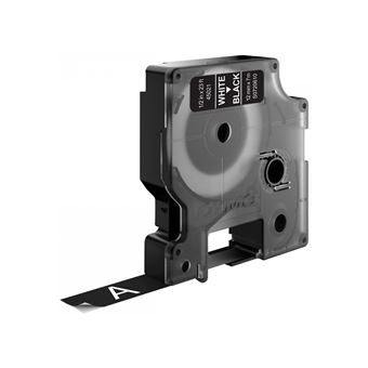 DYMO LabelManager cassette ruban D1 12mm x 7m Blanc/Noir (compatible avec les LabelManager et les LabelWriter Duo)
