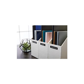 DYMO LabelManager cassette ruban D1 12mm x 7m Blanc/Noir (compatible avec les LabelManager et les LabelWriter Duo)