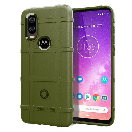 Etui Coque de protection durable anti choc pour Moto One Action - Vert foncé