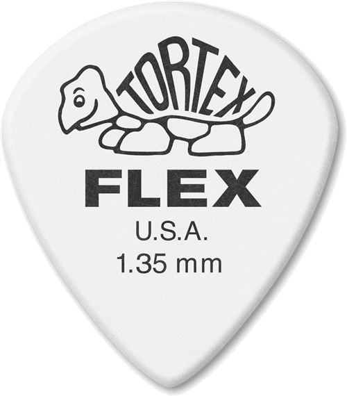 Dunlop 466P135 - 12 médiators Tortex Flex Jazz III XL - 1.35 mm
