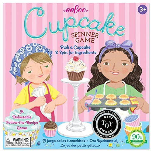 eeBoo The Cupcake Spinner Board Game for Kids
