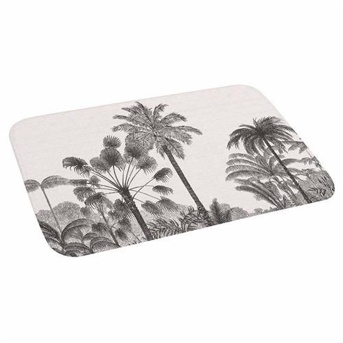 Paris Prix - Tapis De Bain Imprim&eacute; cocoty 45x75cm Noir & Blanc