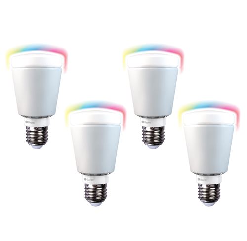 Pack de 4 ampoules LED multicolores connectées 7W B22 - Beewi
