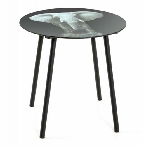 Paris Prix - Table D'appoint Design jumbo 41cm Noir