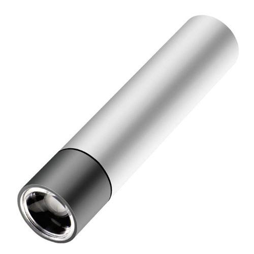Lampe Torche de Poche à Eclairage LED CREE XPE Rechargeable (Argent)