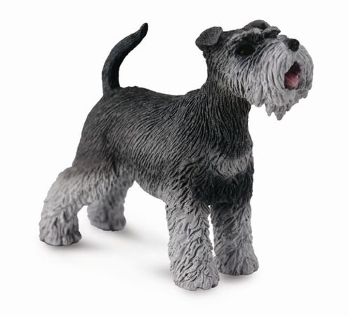 Collecta chiens : Schnauzer 6 cm noir/gris