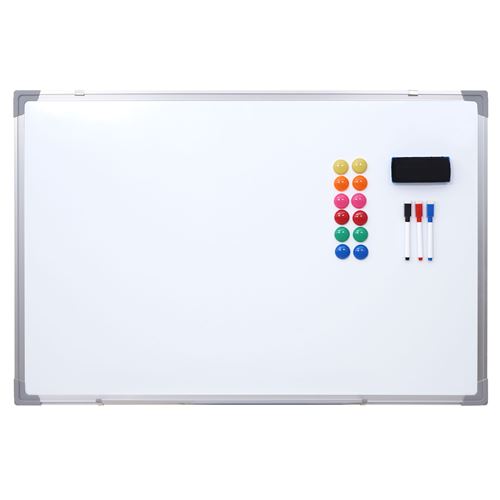 Tableau blanc HWC-C84, magnétique, accessoires inclus ~ 90x60cm